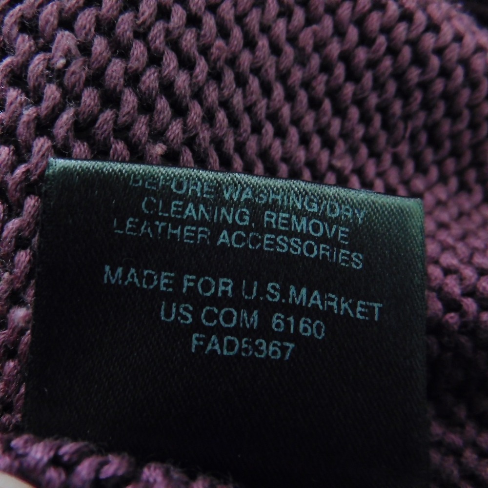 Loro Piana Open Front Cardigan Sweater Purple Silk Cotton Blend Duster Size L - Picture 5 of 6